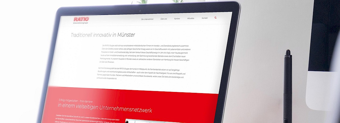 Webdesign RATIO Unternehmensgruppe
