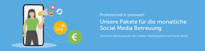 Praktische Social Media Pakete für die monatliche Betreuung