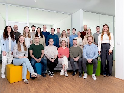 Het DREIKON team in Münster - groepsfoto in de kantoren van het agentschap