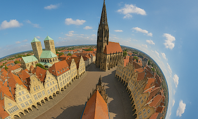 360 degree photo of a city to visualize the 360° photography of Dreikon