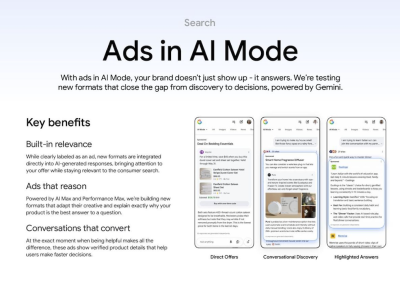 Beispiel für Ads im Google AI Mode