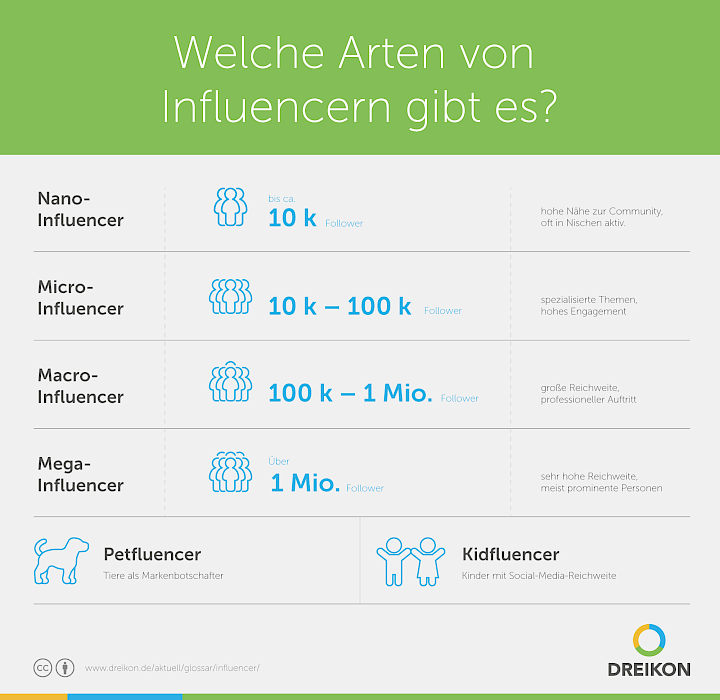 Infografik: Welche Arten von Influencern gibt es?