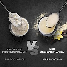 Produktbild Proteinpulver mit Produktvorteilen