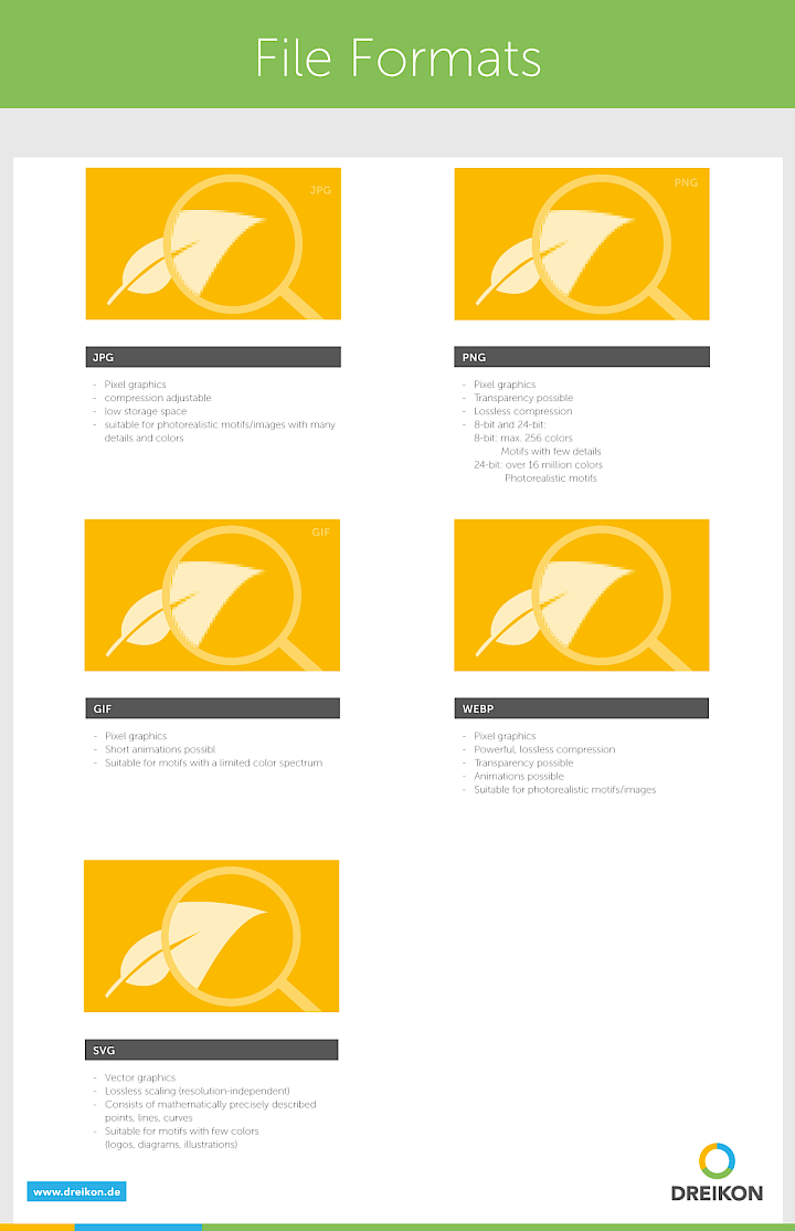 Infographic: Overview of available file formats
