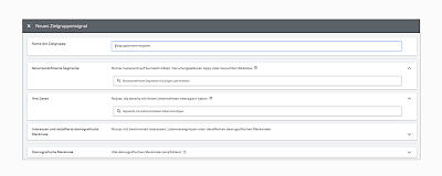 Zielgruppensignale festlegen der Performance Max Kampagne