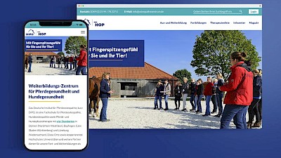 Website des Osteopathiezentrums für Pferde DIPO