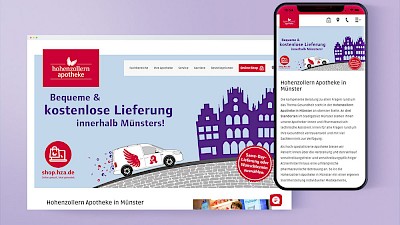 Website der Hohenzollern Apotheke Münster