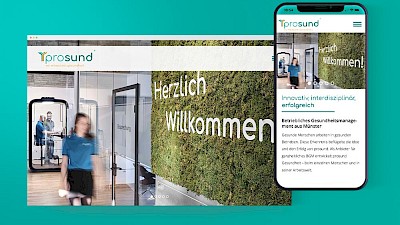 Website von prosund - Anbieter für Betriebliches Gesundheitsmanagement