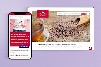 Screenshots des Blogartikels für die Hohenzollern Apotheke in Münster