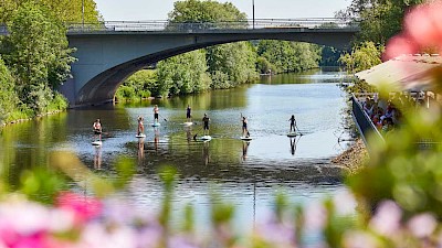 Stand up Paddling auf der Ems